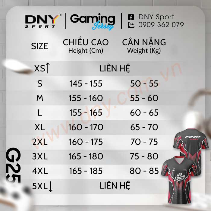 MẪU ÁO GAME THỦ THIẾT KẾ THEO YÊU CẦU | DNY-ES2607170025